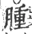 肿(宋·印刷字体·广韵)