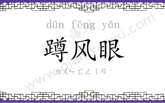 蹲风眼