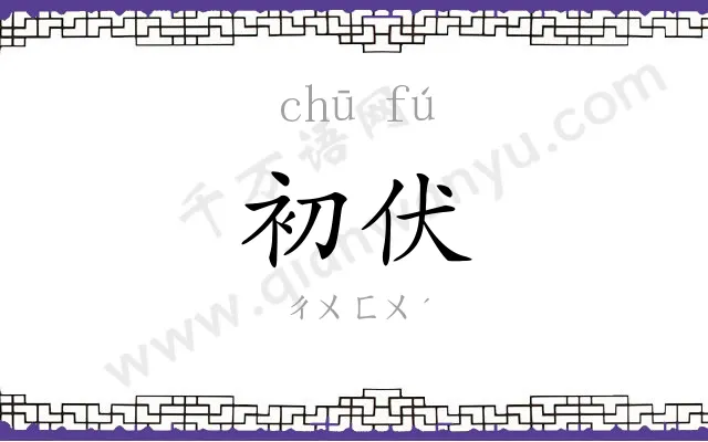 初伏