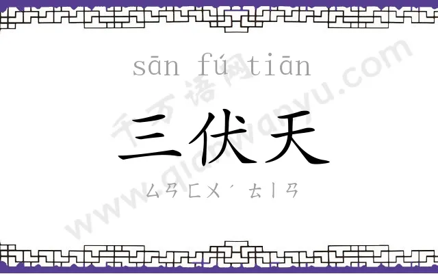 三伏天