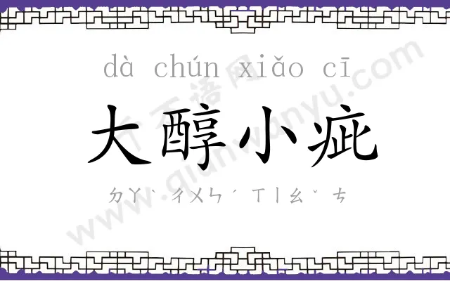 大醇小疵