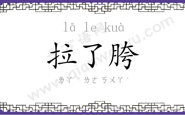 拉了胯