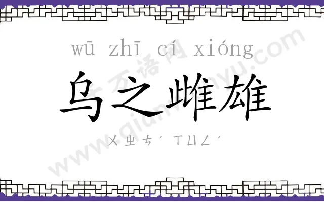 乌之雌雄