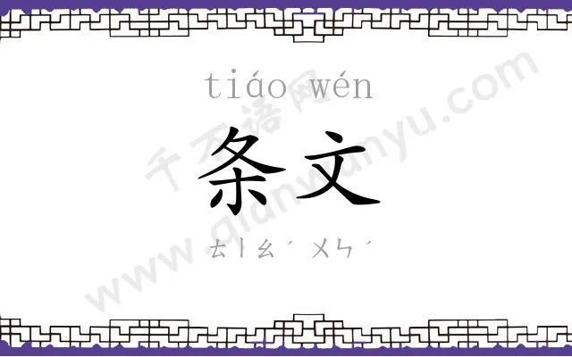 条文