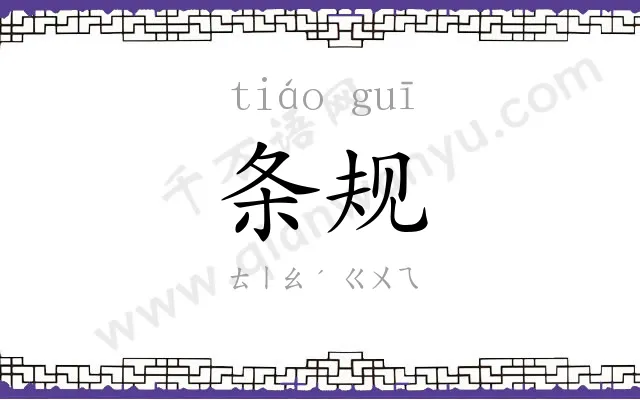 条规