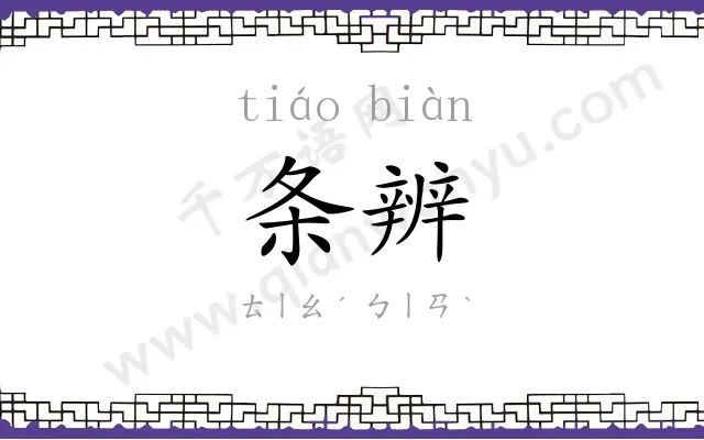 条辨