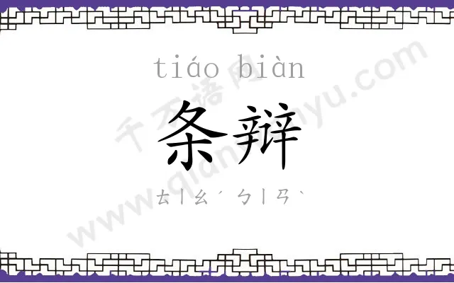 条辩