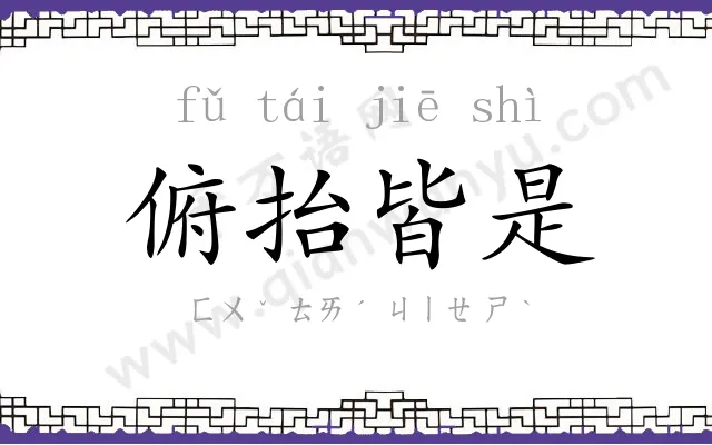 俯抬皆是