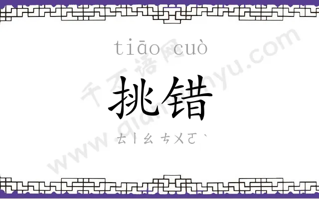 挑错