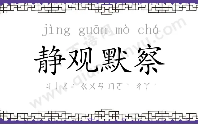 静观默察
