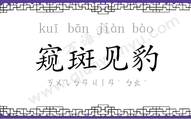 窥斑见豹