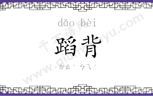 蹈背
