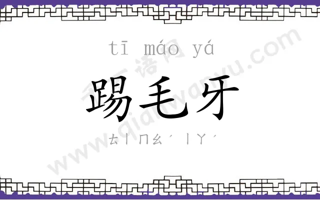 踢毛牙