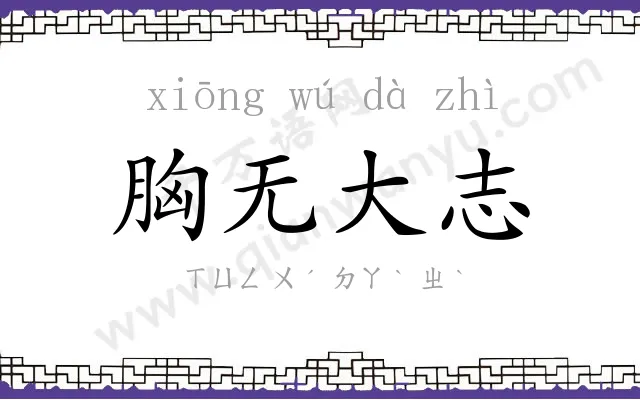 胸无大志