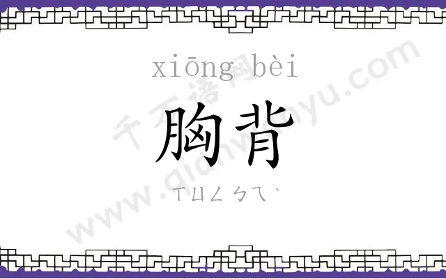 胸背