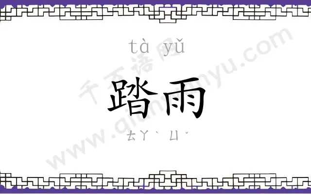 踏雨