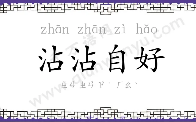 沾沾自好