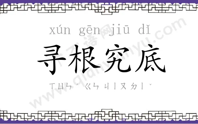 寻根究底