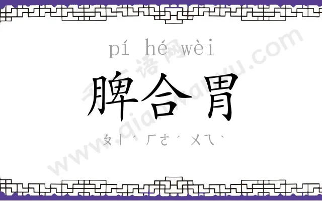 脾合胃