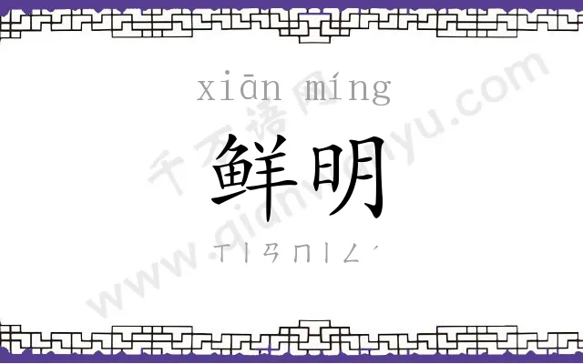 鲜明