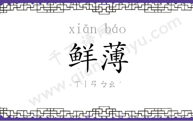 鲜薄