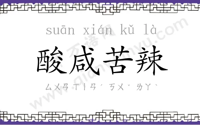 酸咸苦辣