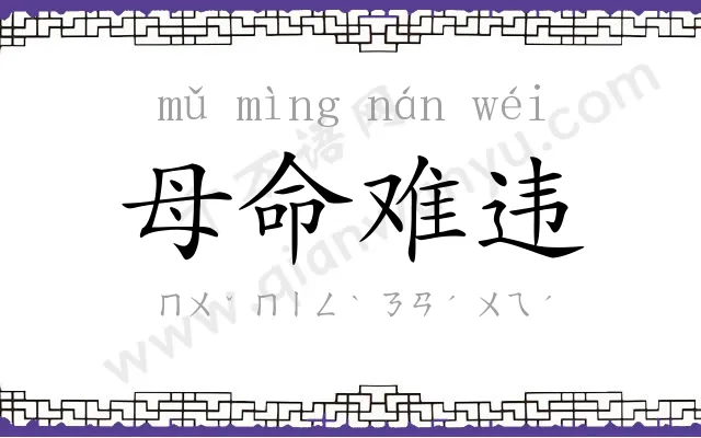 母命难违
