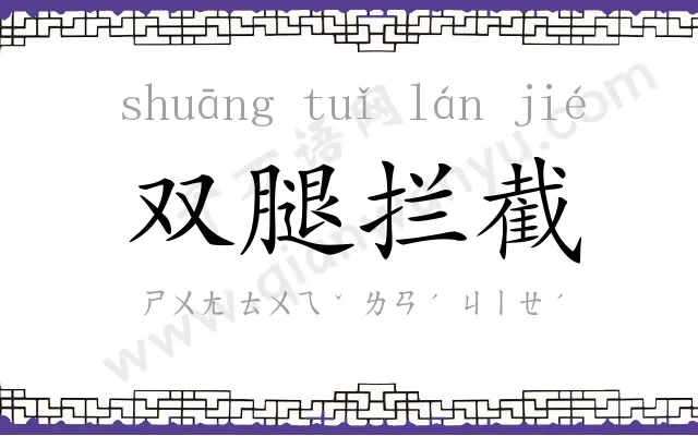 双腿拦截