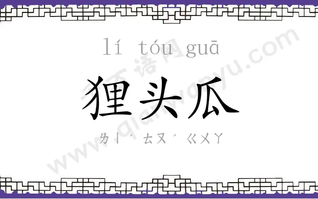 狸头瓜