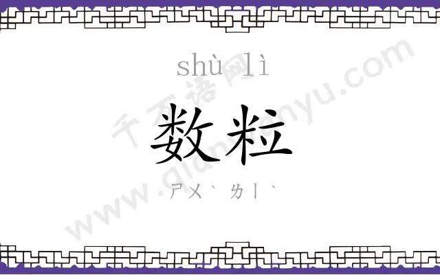 数粒