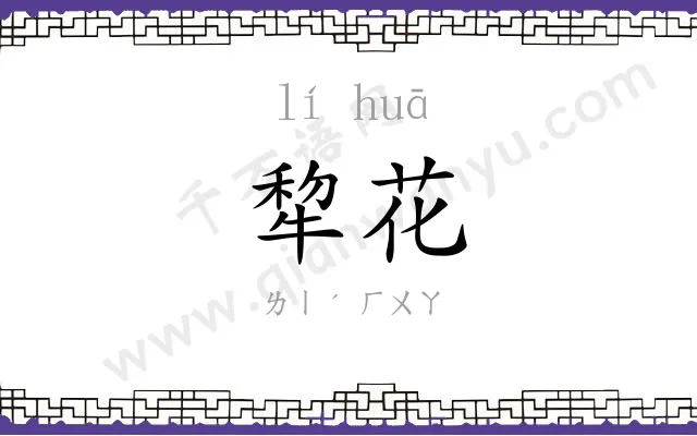 犂花