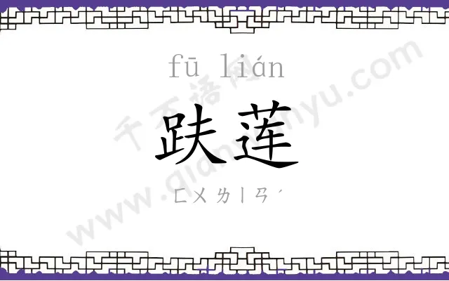 趺莲