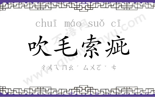 吹毛索疵