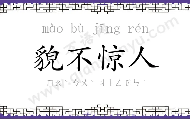 貌不惊人