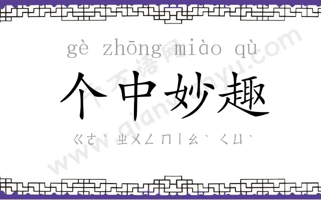 个中妙趣