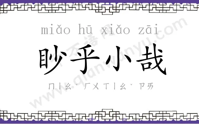 眇乎小哉