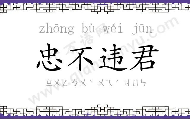 忠不违君