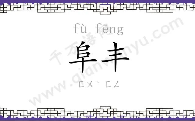 阜丰