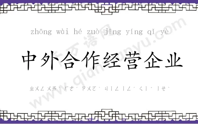 中外合作经营企业