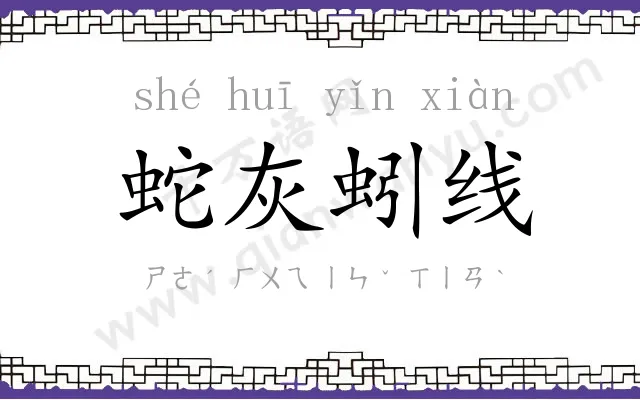蛇灰蚓线