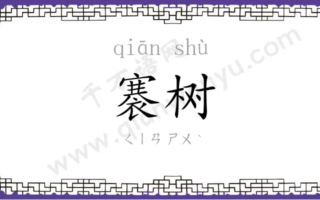 褰树