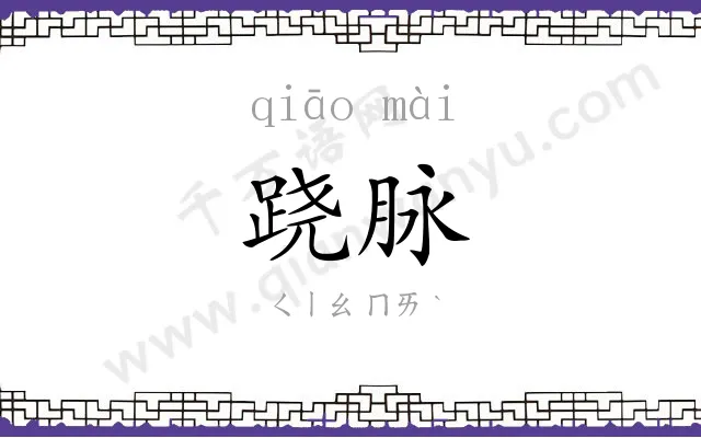 跷脉