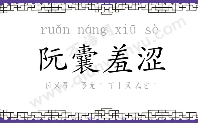 阮囊羞涩
