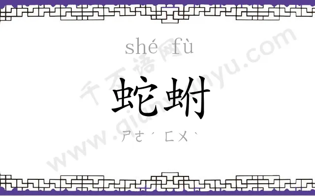 蛇蚹
