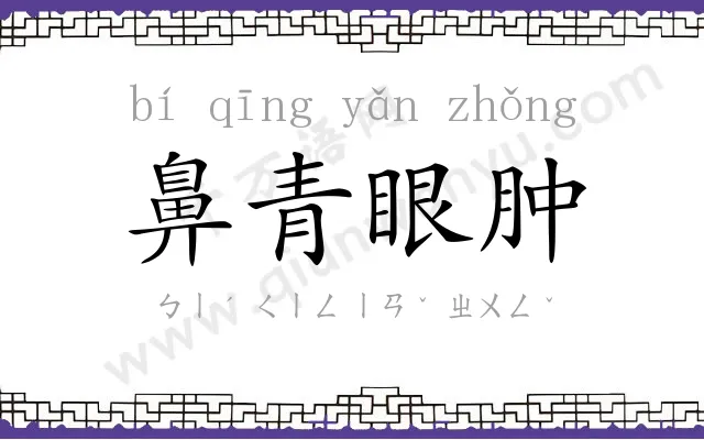鼻青眼肿