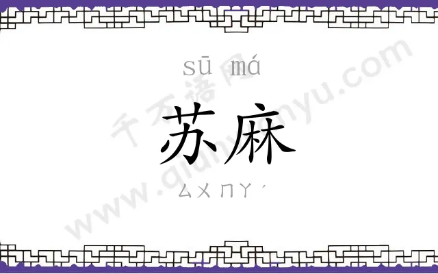 苏麻