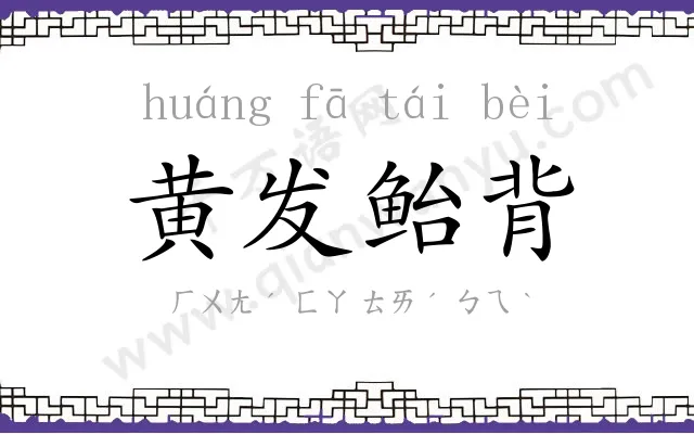 黄发鲐背