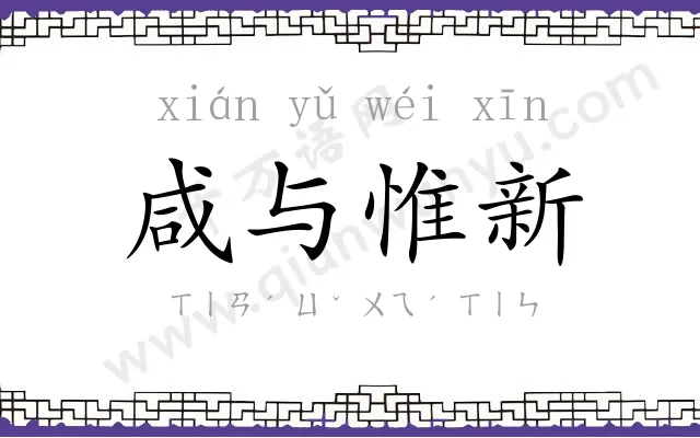 咸与惟新