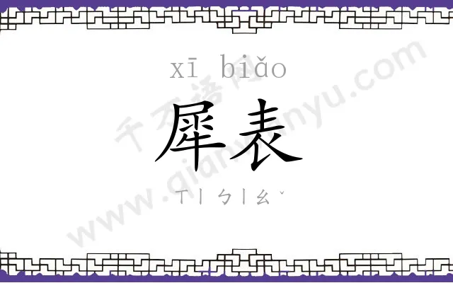 犀表