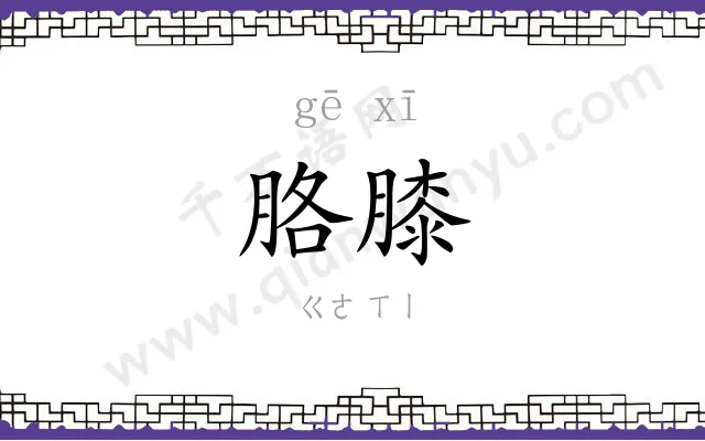 胳膝